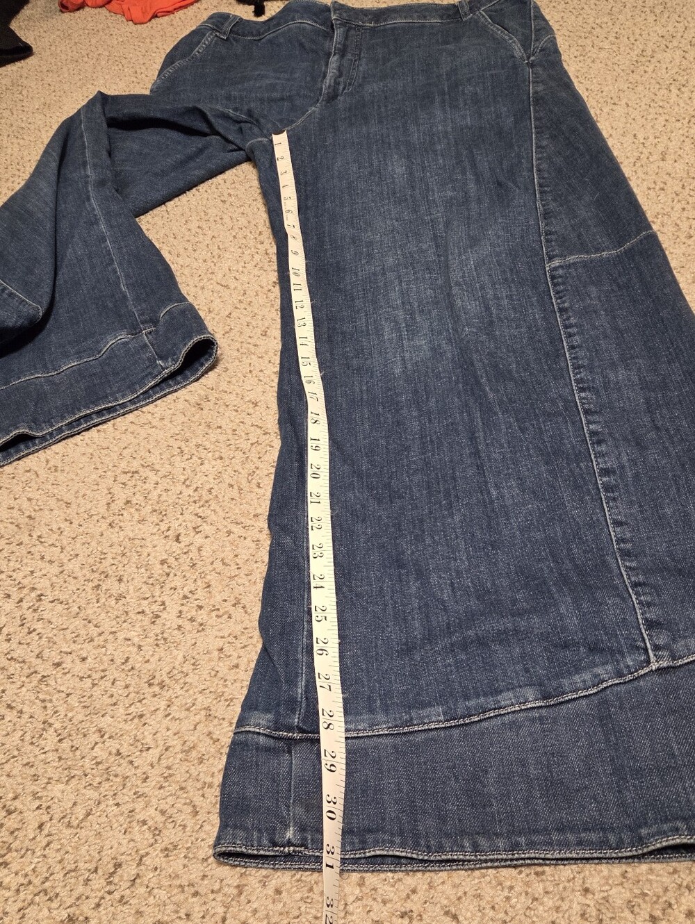 Anthropologie Pilcro Full Curve High-Rise Wide-Leg Jeans Blue Women's 32 Barrel - Picture 6 of 12